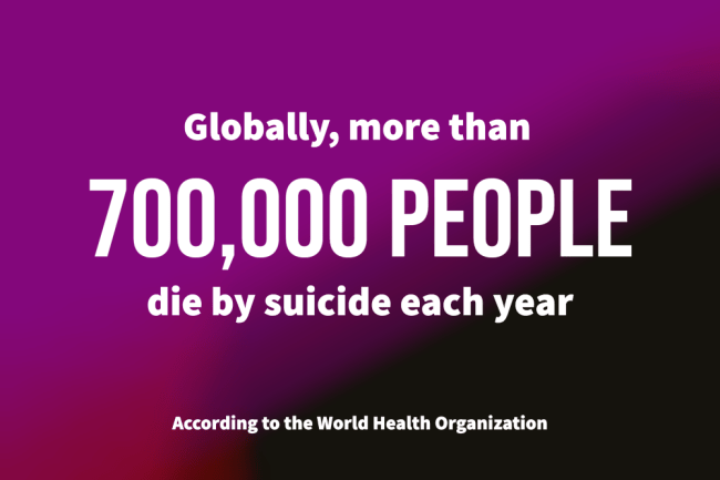 信息图-全球每年有70多万人死于自杀